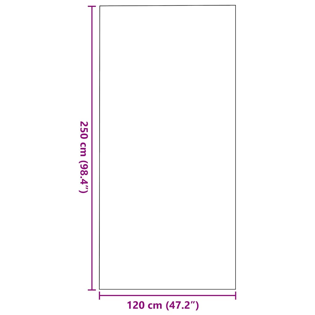 Durų kilimėlis Kita Antracito ir juoda 120 x 250 cm
