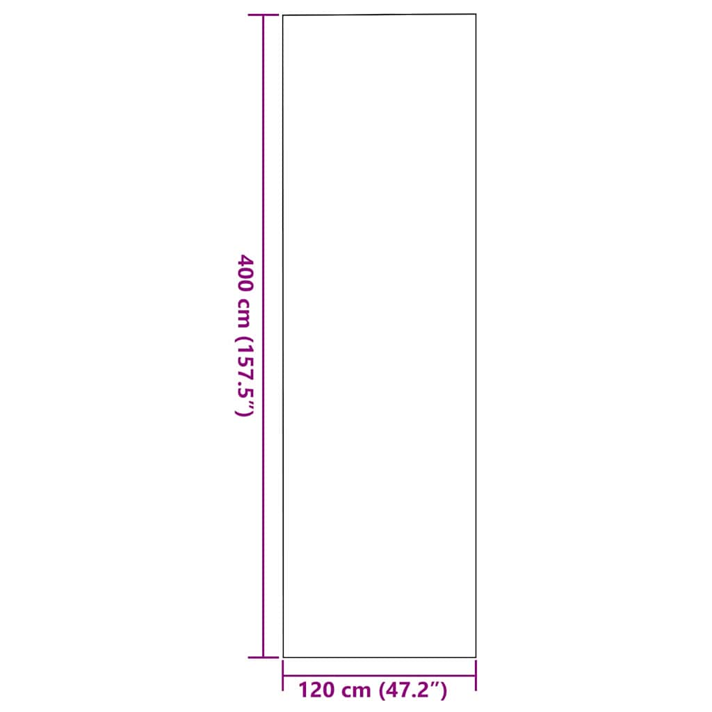 Durų kilimėlis Kita Pilka ir juoda 120 x 400 cm