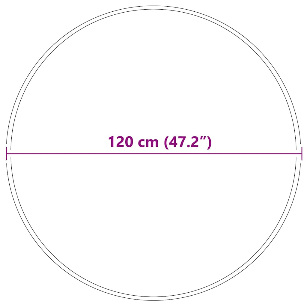 Neslystantis plaukuotas kilimas Tamsiai pilka 120 x 120 cm PP