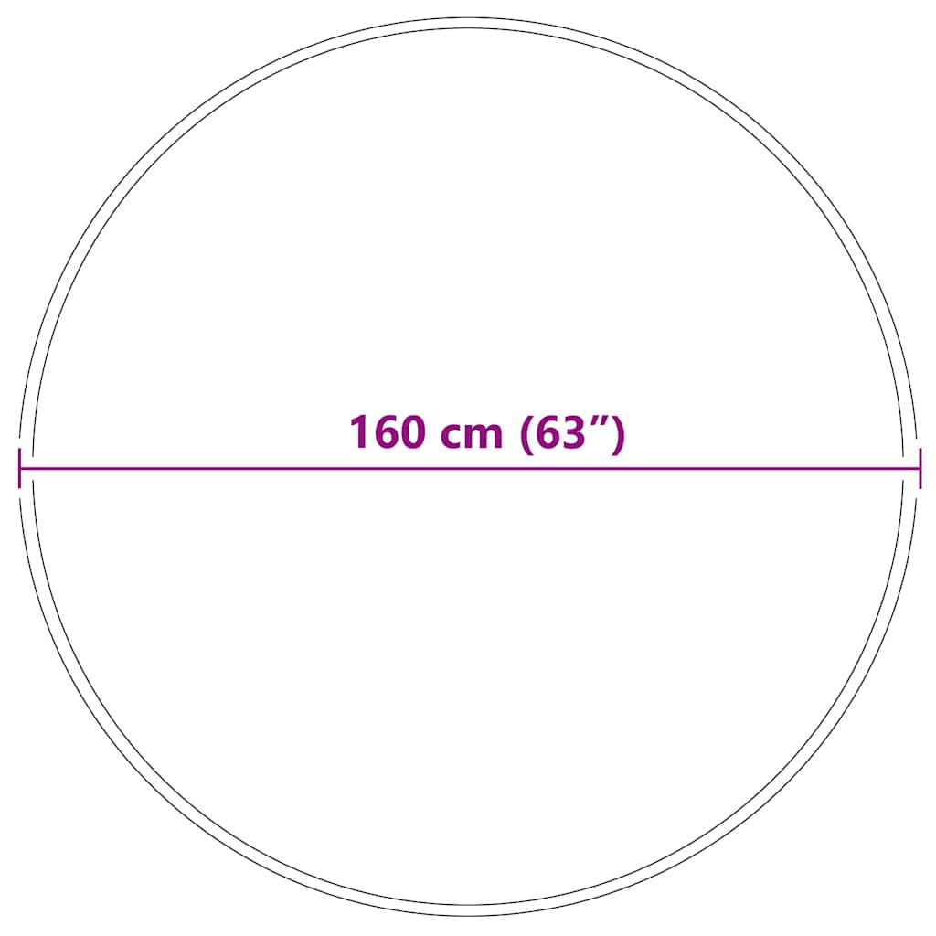 Neslystantis plaukuotas kilimas Tamsiai pilka 160 x 160 cm PP