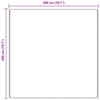 Neslystantis plaukuotas kilimas Pilka 200 x 200 cm PP