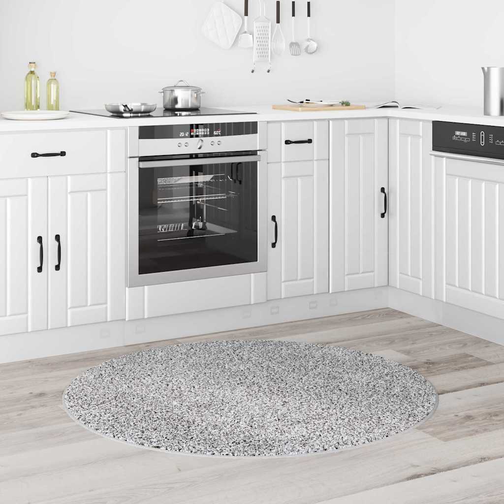 Neslystantis plaukuotas kilimas Pilka 120 x 120 cm PP