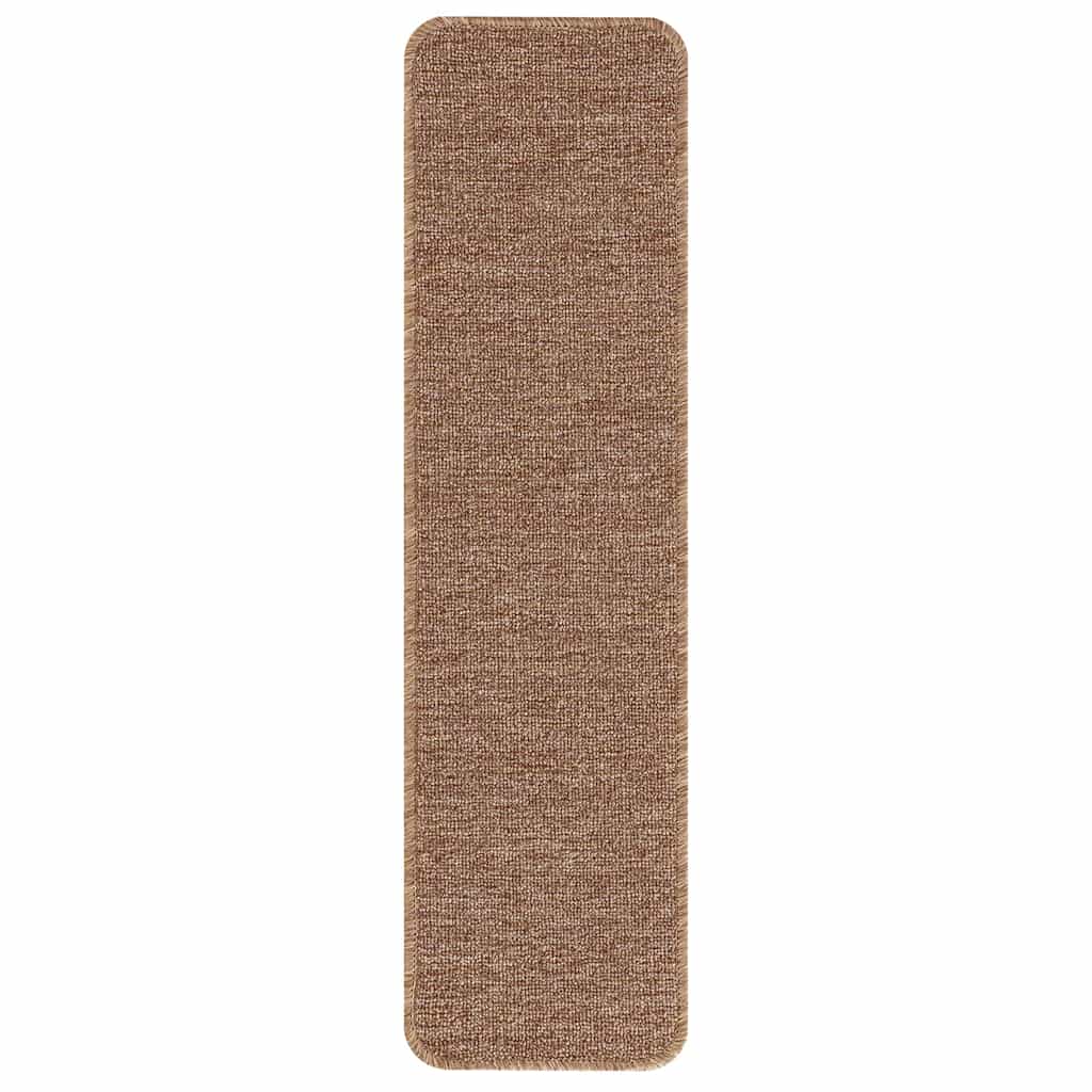 Slydimui atsparūs laiptų kilimėliai 15 pcs Geltona 75 x 20 cm