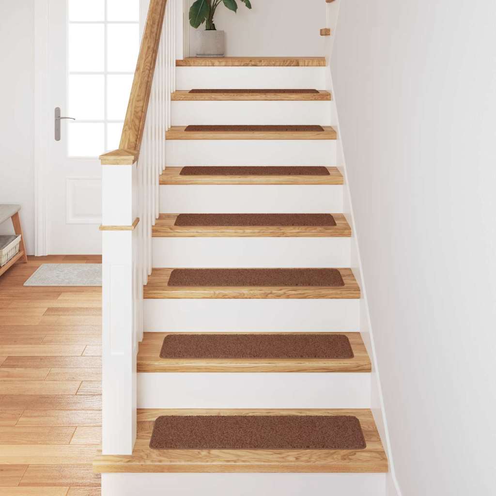Slydimui atsparūs laiptų kilimėliai 15 pcs Geltona 75 x 20 cm