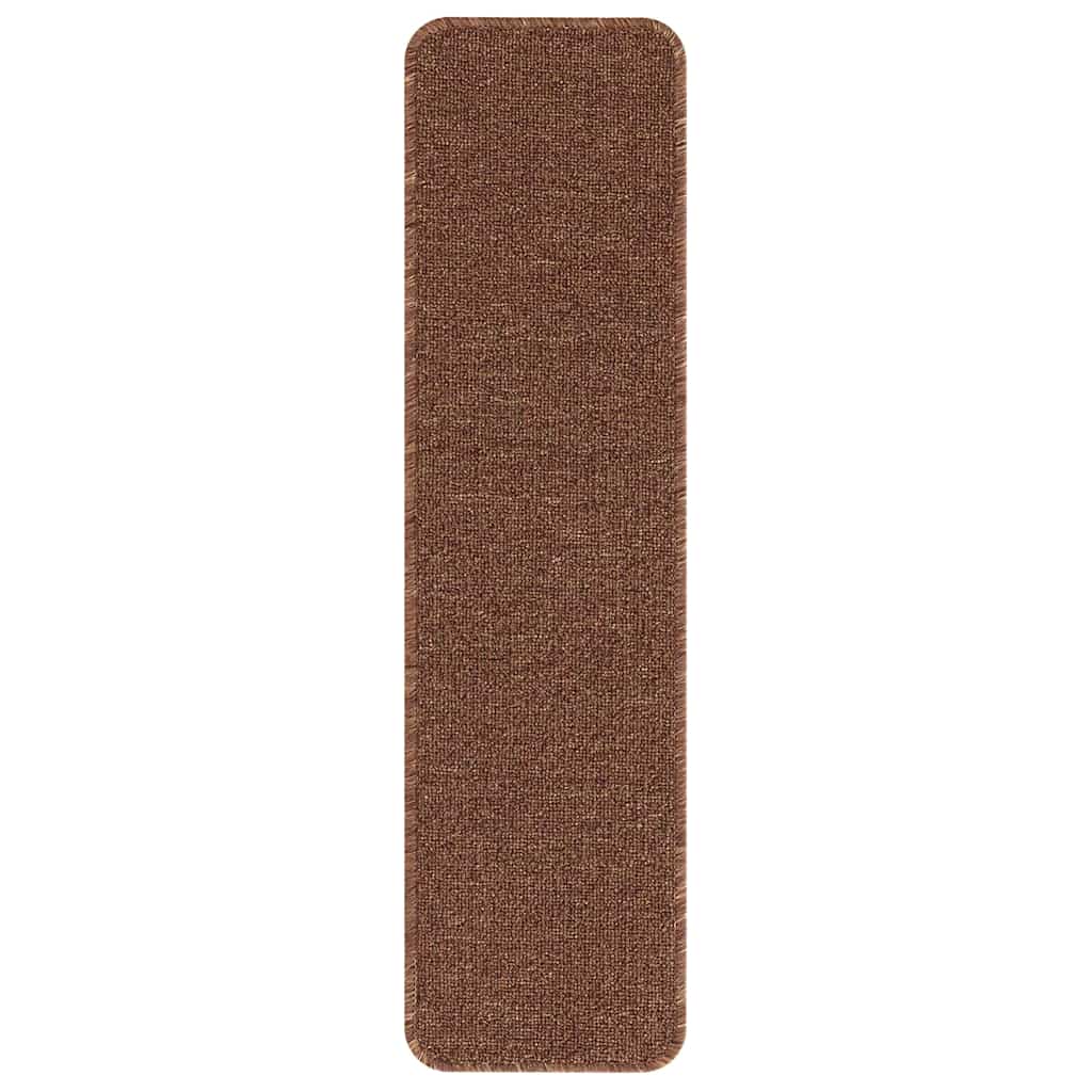 Slydimui atsparūs laiptų kilimėliai 15 pcs Geltona 75 x 20 cm