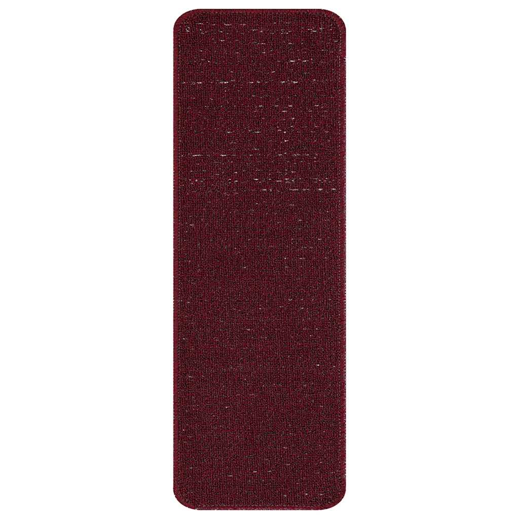 Slydimui atsparūs laiptų kilimėliai 15 pcs Vyšninė 60 x 25 cm