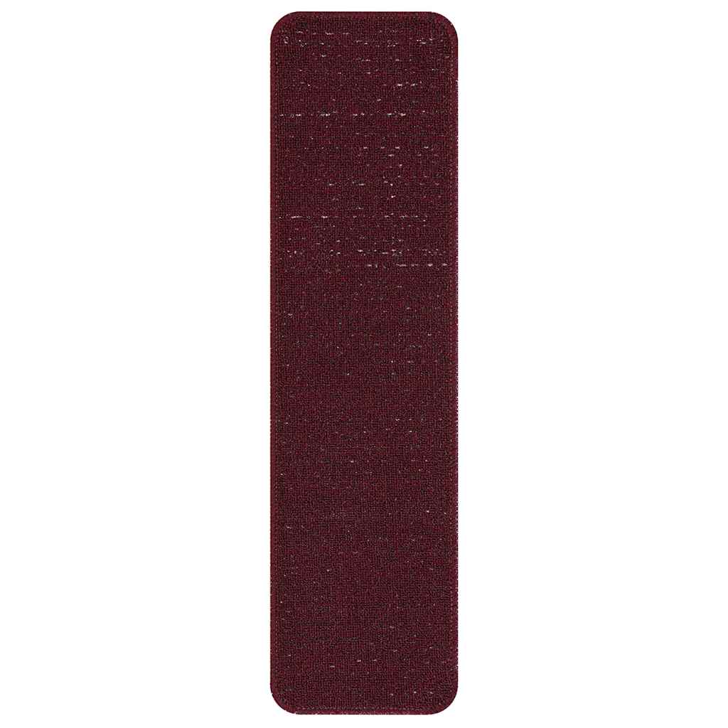 Slydimui atsparūs laiptų kilimėliai 15 pcs Vyšninė 75 x 20 cm