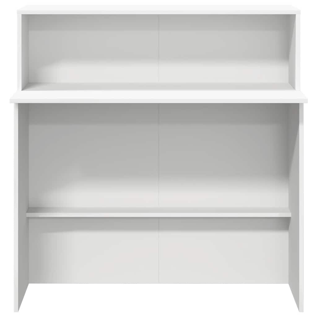 Registratūros stalas, baltas, 100x50x103,5 cm, inžinerinė mediena