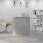 Registratūra, betono pilkas, 100x50x103,5 cm, apdirbta mediena