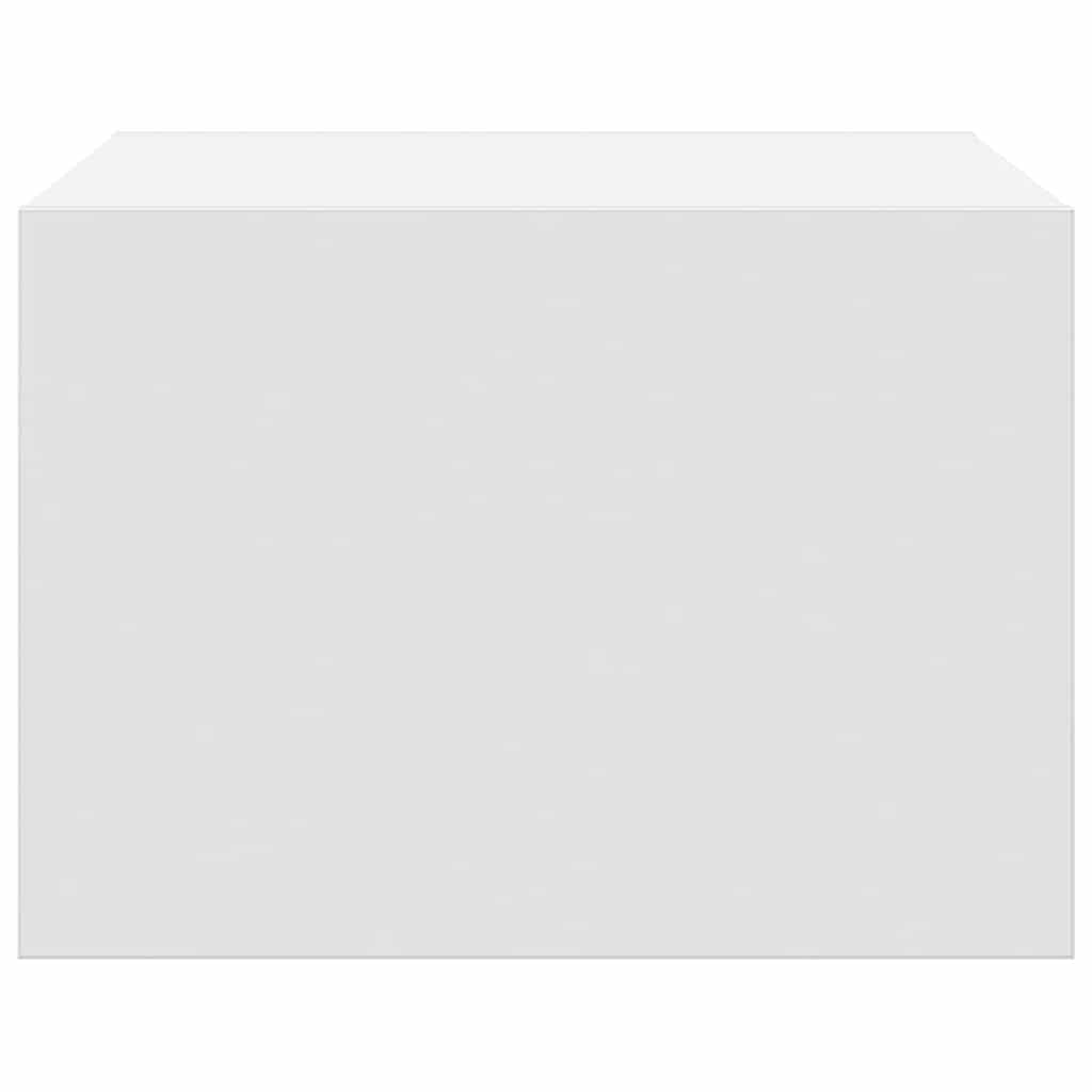 Sieninės naktinės spintelės su LED, 2vnt., baltos