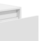 Sieninės naktinės spintelės su LED, 2vnt., baltos