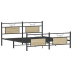 Lovos rėmas be čiužinio, sonoma ąžuolo, 160x200cm, metalas