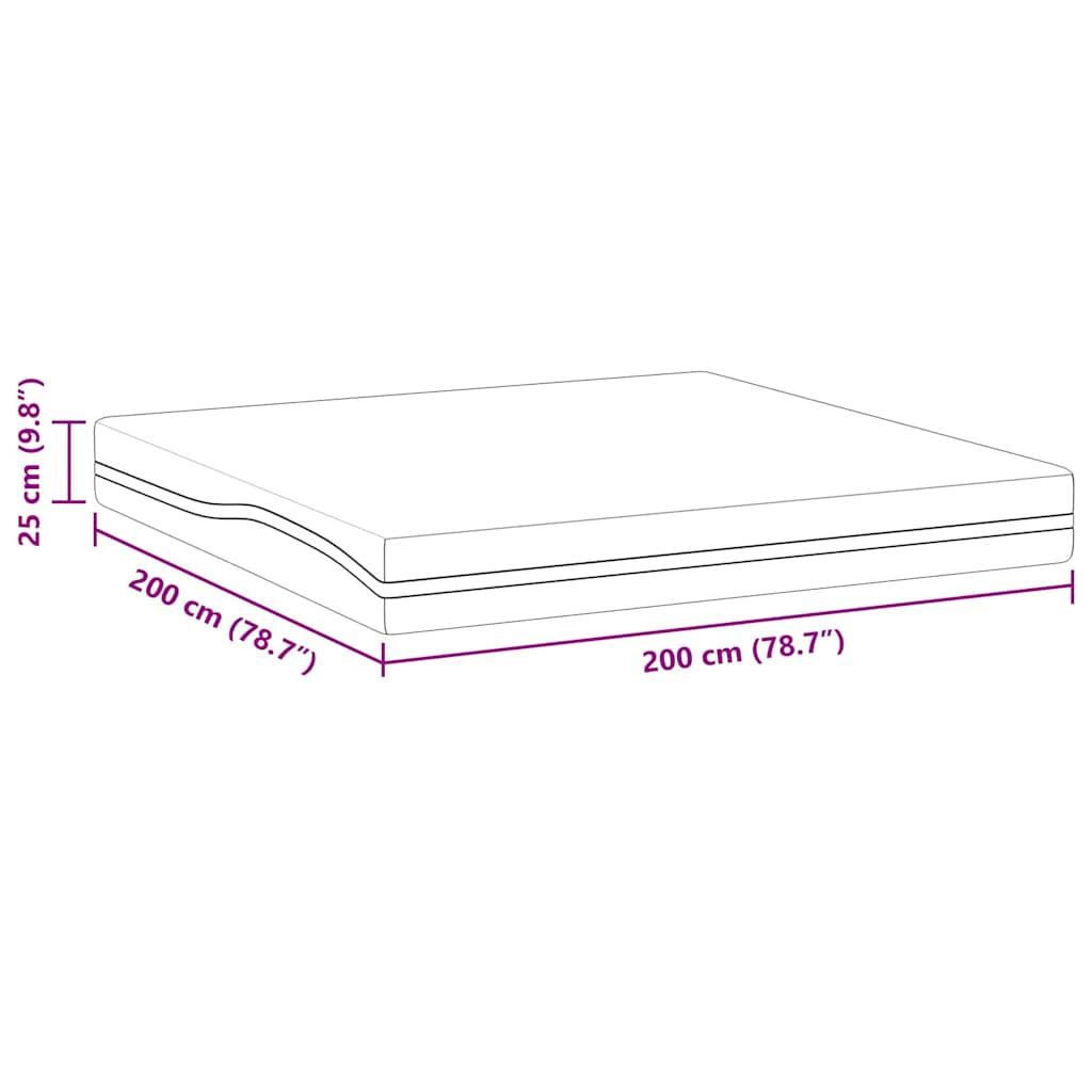 Čiužinys, baltas ir pilkas 200 x 200 cm, Žakardinis audinys
