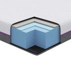 „Memory Foam“ čiužinys, vidutinio kietumo, baltas ir pilkas