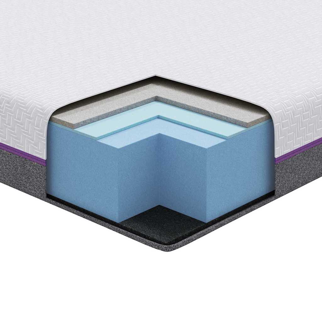 „Memory Foam“ čiužinys, vidutinio kietumo, baltas ir pilkas