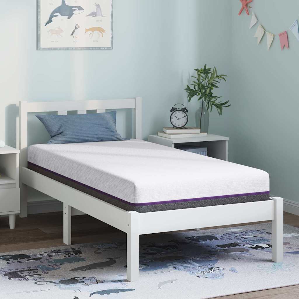 „Memory Foam“ čiužinys, vidutinio kietumo, baltas ir pilkas