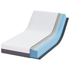 „Memory Foam“ čiužinys, vidutinio kietumo, baltas ir pilkas