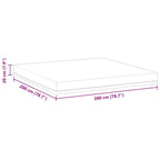 Čiužinys, baltas ir mėlynas 200 x 200 cm, Žakardinis audinys