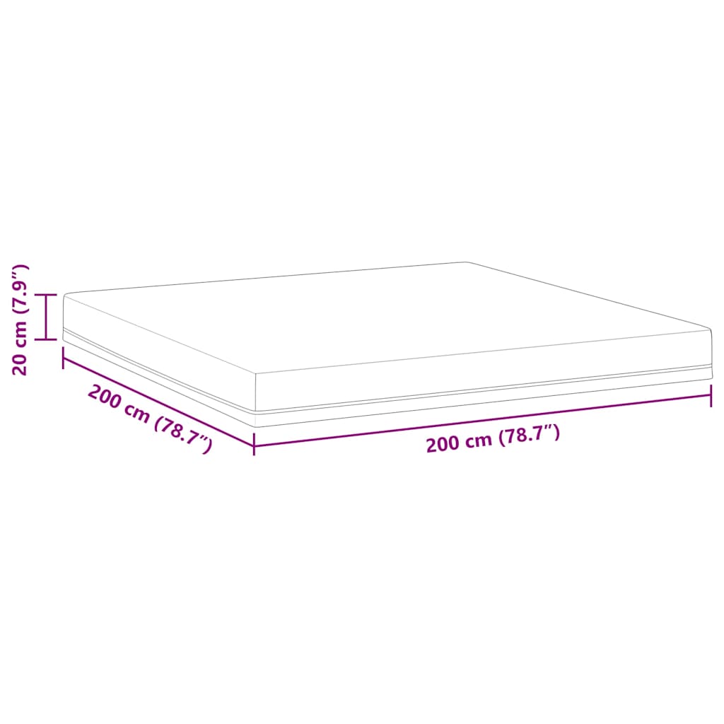 Čiužinys, baltas ir mėlynas 200 x 200 cm, Žakardinis audinys