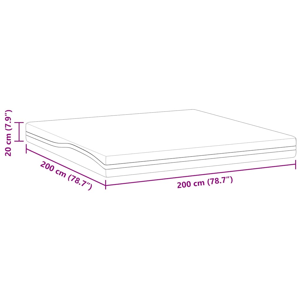 Čiužinys, baltas ir juodas 200 x 200 cm, Žakardinis audinys