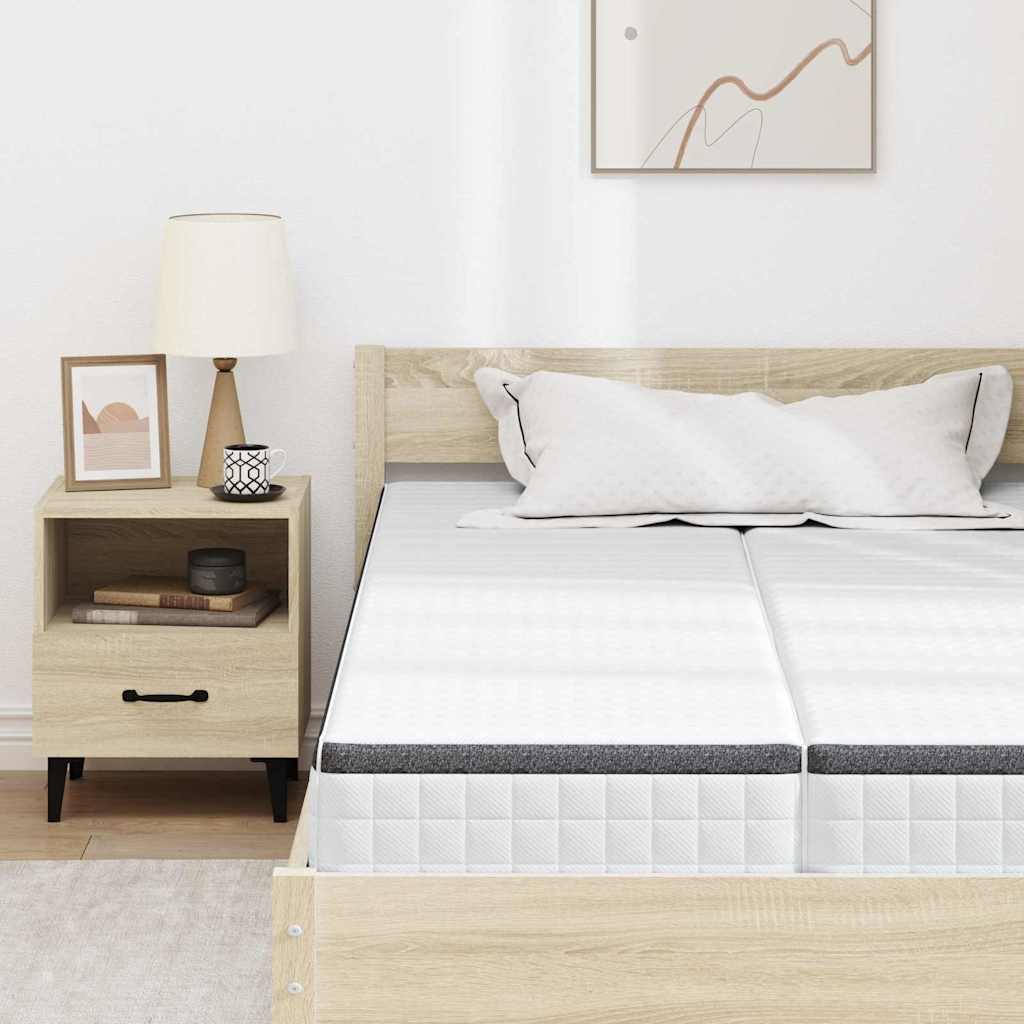 Čiužinys 2 pcs Balta ir pilka 60 x 200 cm Bonell spyruoklė