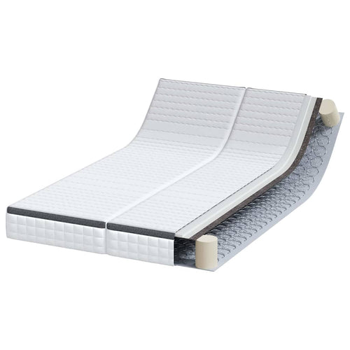 Čiužinys 2 pcs Balta ir pilka 60 x 200 cm Bonell spyruoklė