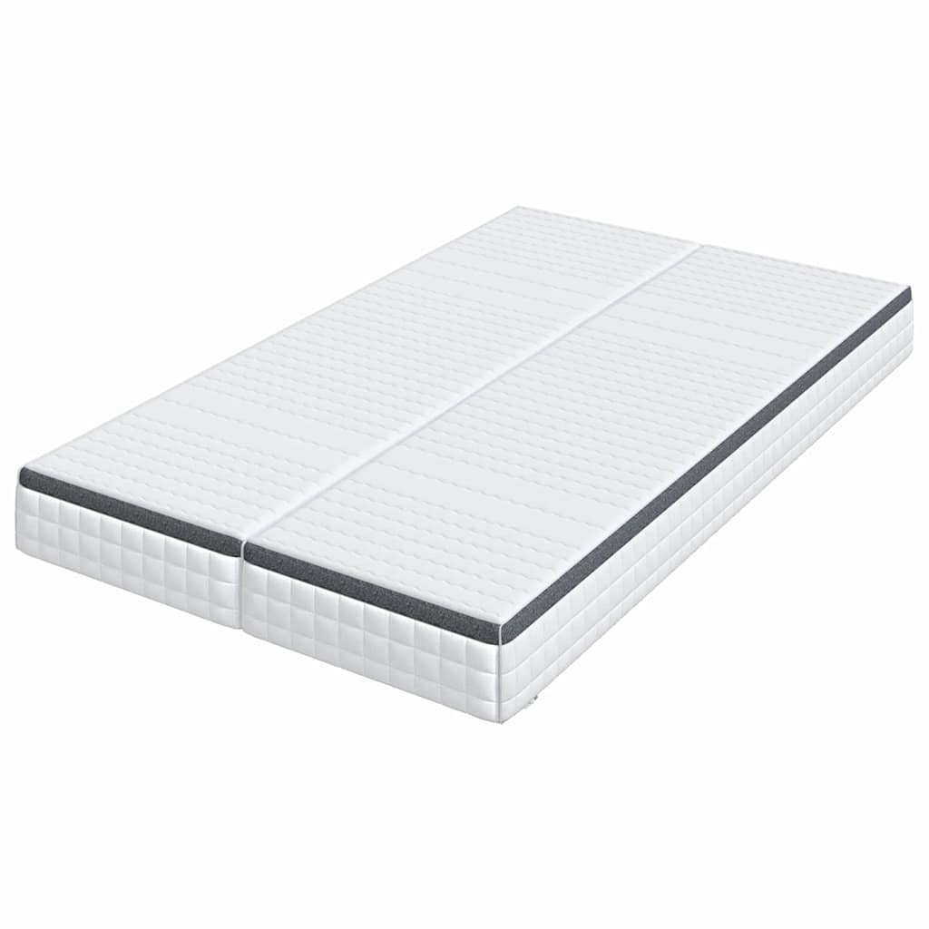 Čiužinys 2 pcs Balta ir pilka 60 x 200 cm Bonell spyruoklė