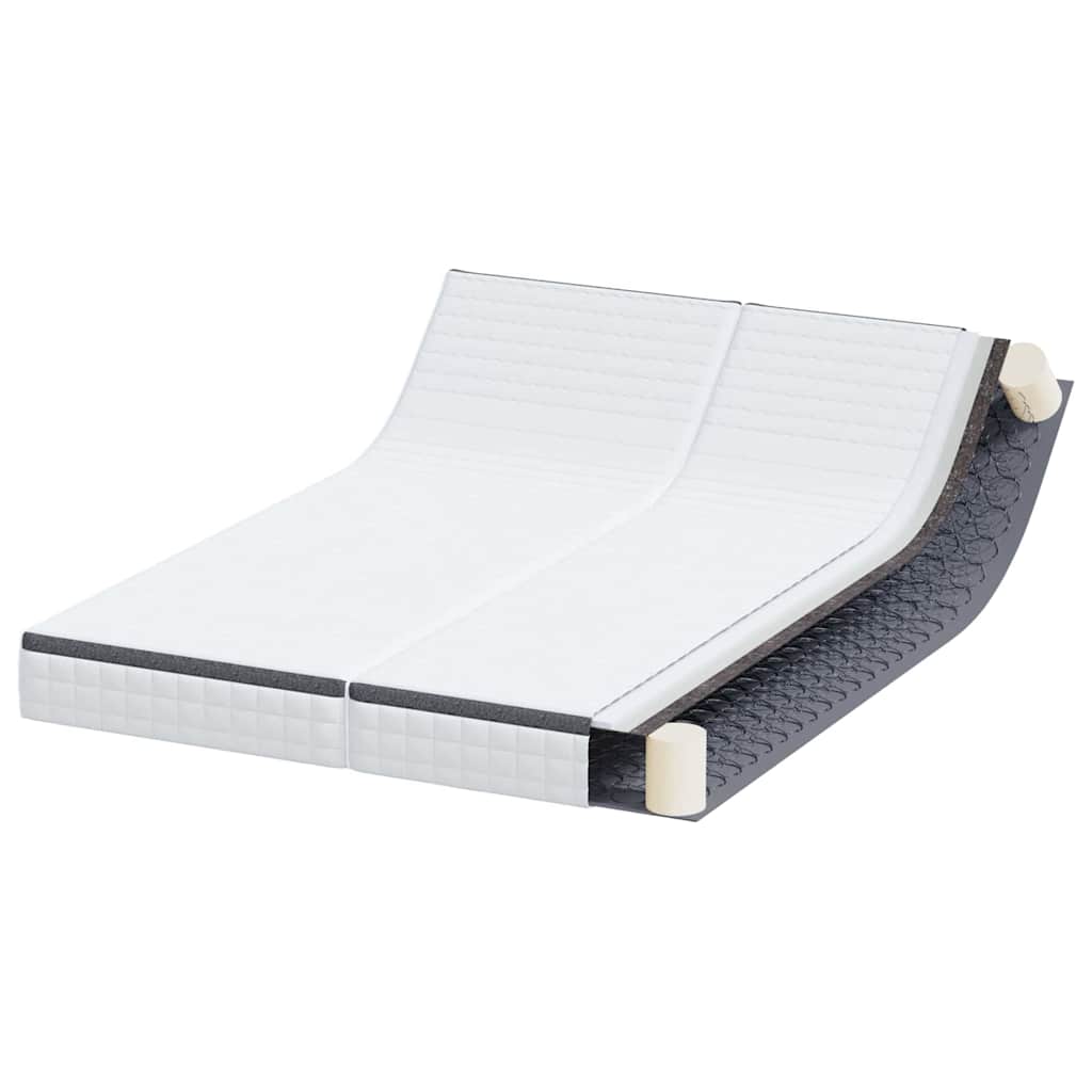 Čiužinys 2 pcs Balta ir pilka 70 x 190 cm Bonell spyruoklė