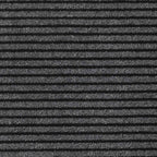Durų kilimėlis, juodos ir pilkos spalvos, 115x200cm, dryžuotas