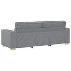 Sofa 3 pcs Šviesiai pilka Lino mišinio audinys