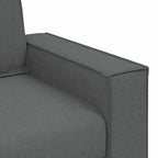 Sofa 3 pcs Tamsiai pilka Lino mišinio audinys