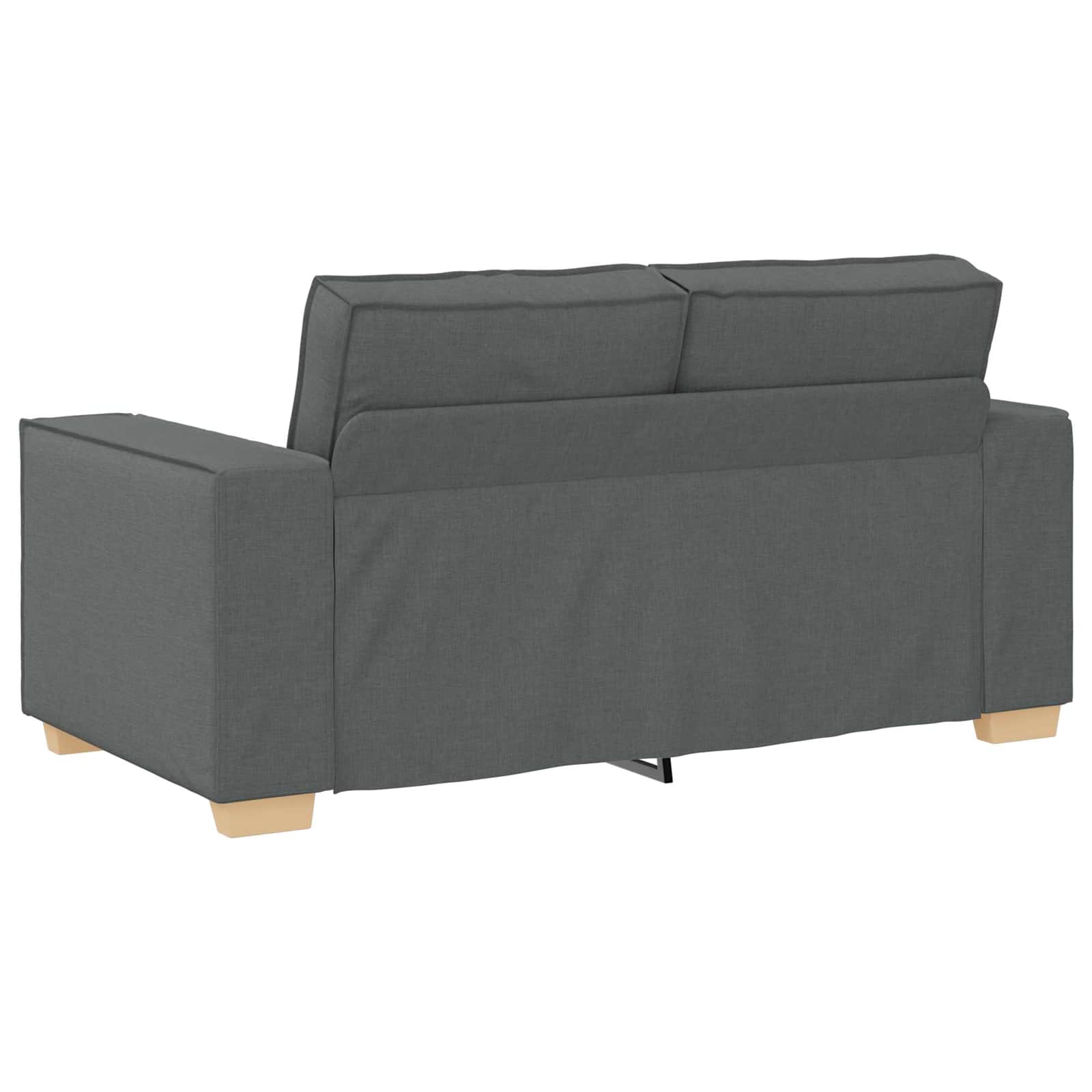 Sofa 3 pcs Tamsiai pilka Lino mišinio audinys