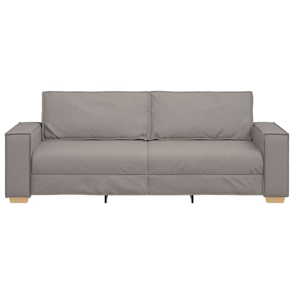 Trivietė sofa, pilkai ruda, 180 cm, audinys