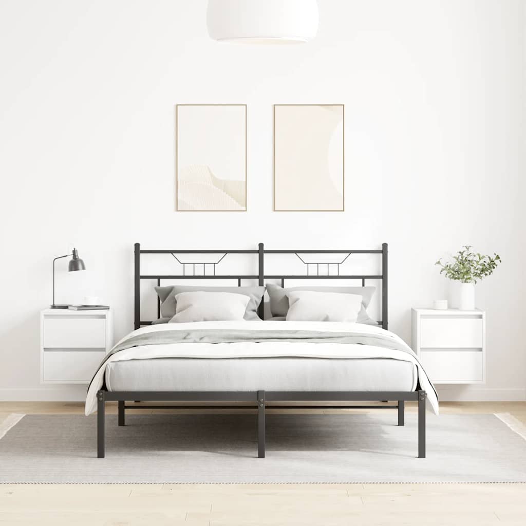 Sieninės naktinės spintelės, 2vnt., baltos, 38x34x40 cm