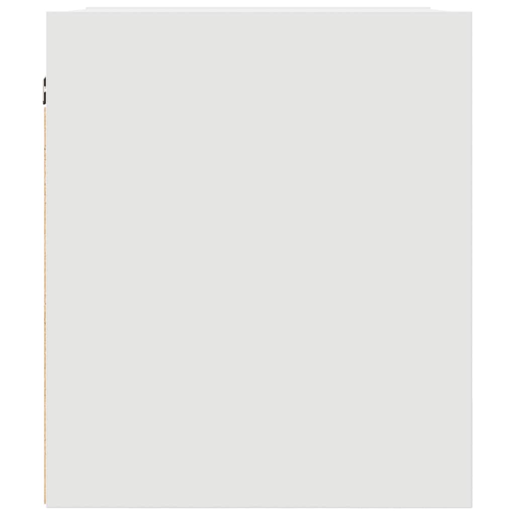 Sieninės naktinės spintelės, 2vnt., baltos, 38x34x40 cm