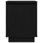Spintelės prie lovos su LED lemputėmis 2 vnt Juodos 38x34x50 cm