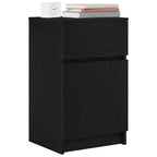 Naktinės spintelės, 2vnt., juodos, 39x35x65cm, apdirbta mediena