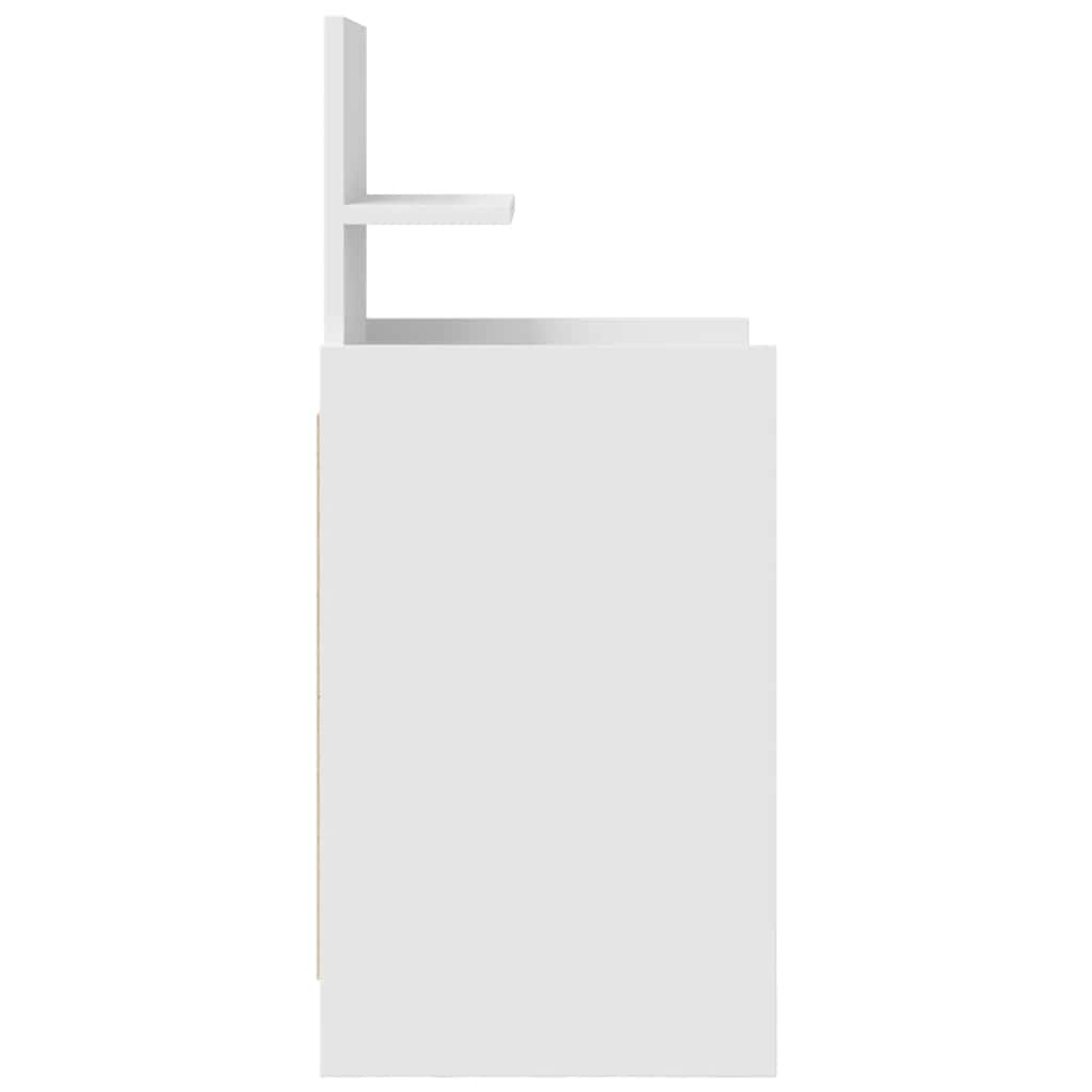 Naktinė spintelė su 2 stalčiais 2 vnt, balta, 38x34x80 cm