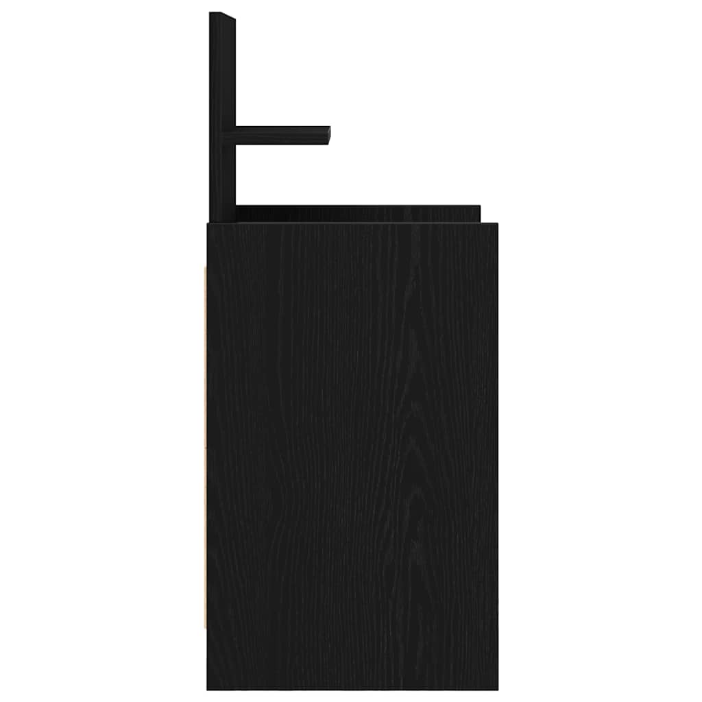 Naktinė spintelė su 2 stalčiais 2 vnt, juoda, 38x34x80 cm