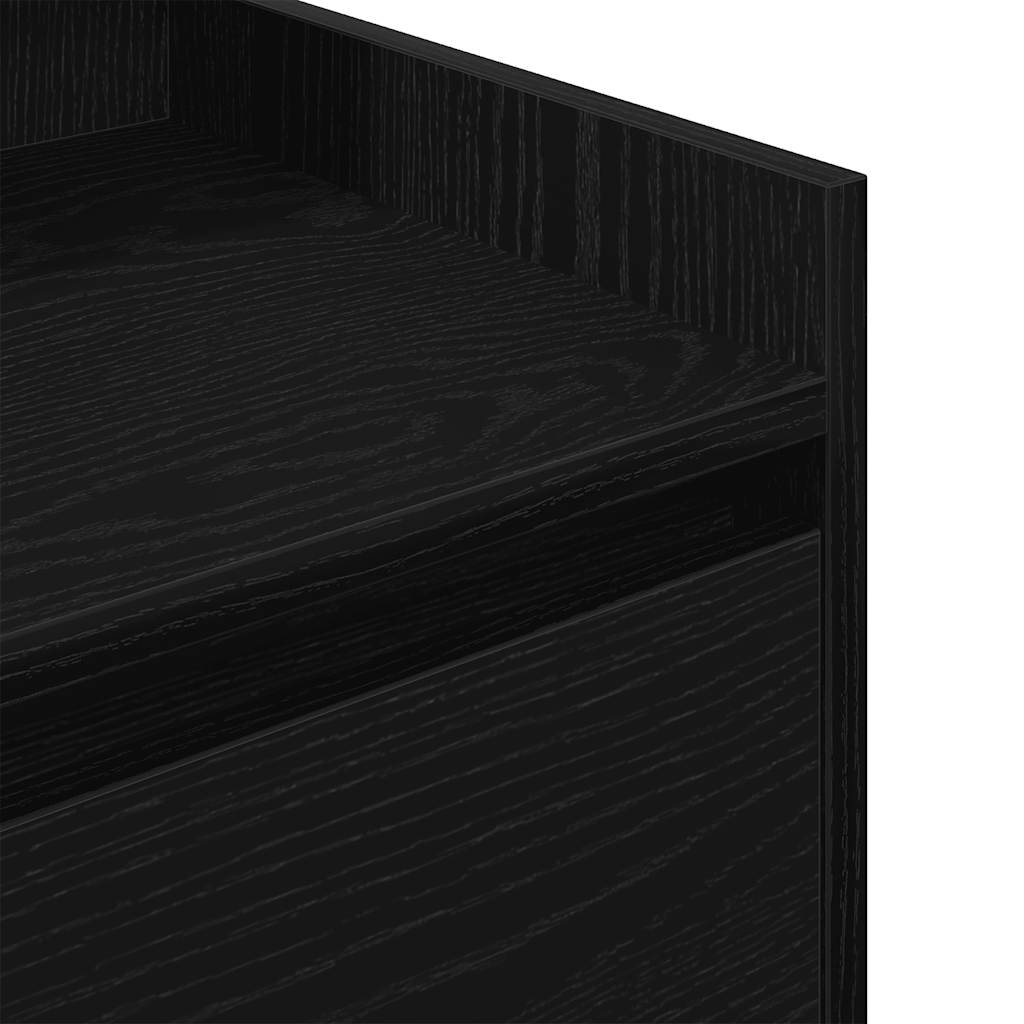 Naktinė spintelė su 2 stalčiais 2 vnt, juoda, 38x34x80 cm