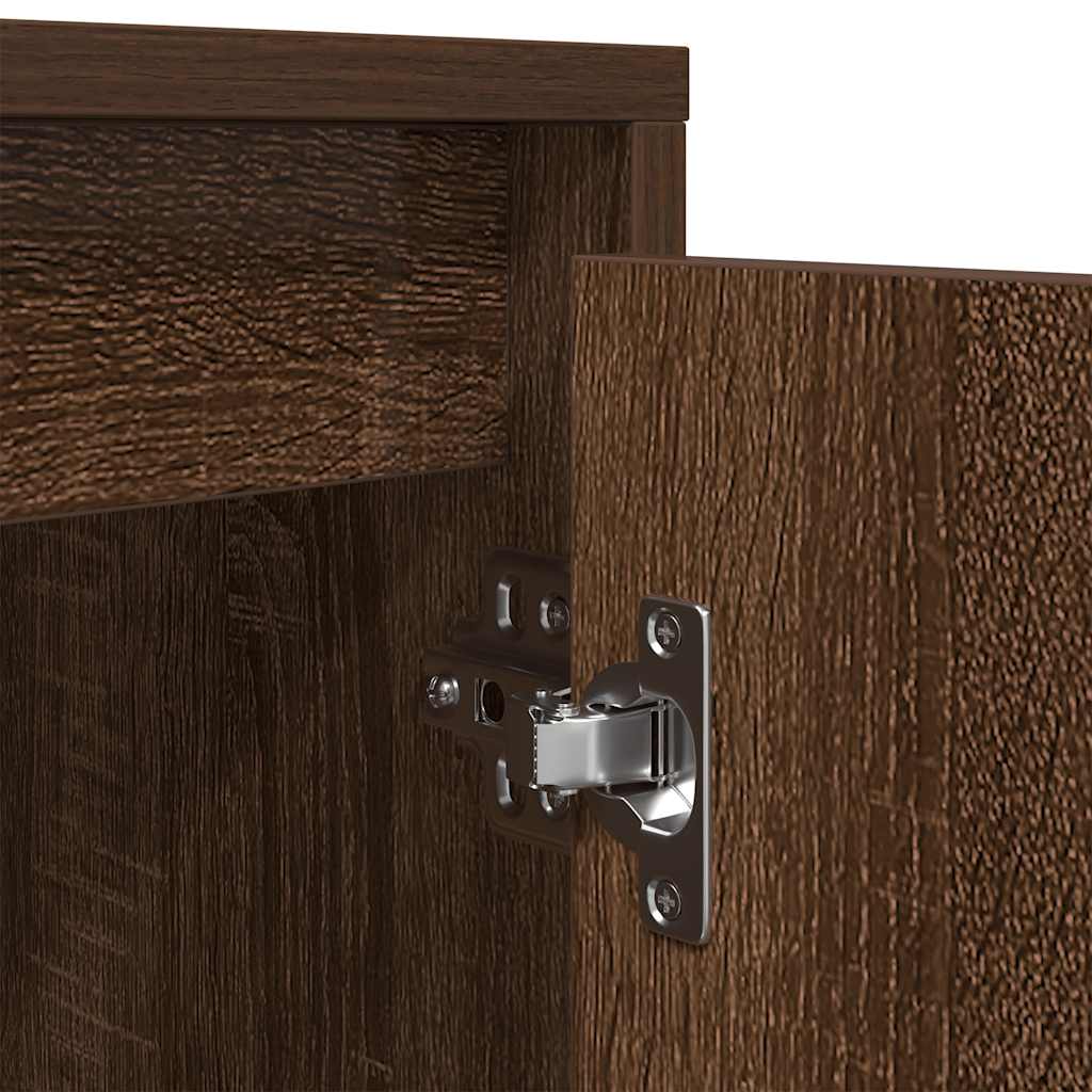 Televizoriaus spintelė su LED, ruda ąžuolo, 100x41x50 cm