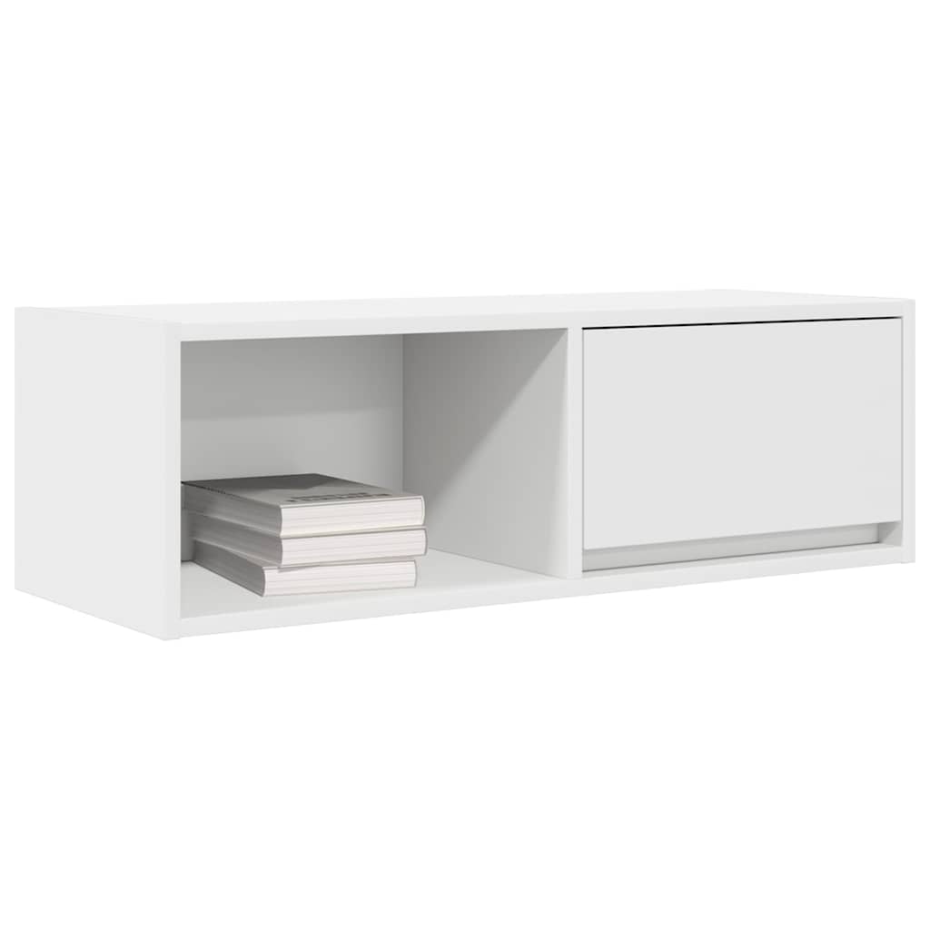 Televizoriaus spintelės, 2vnt., baltos, 80x31x25,5 cm, mediena