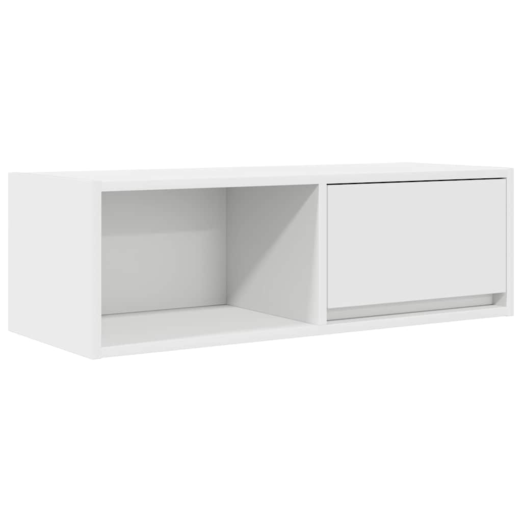 Televizoriaus spintelės, 2vnt., baltos, 80x31x25,5 cm, mediena