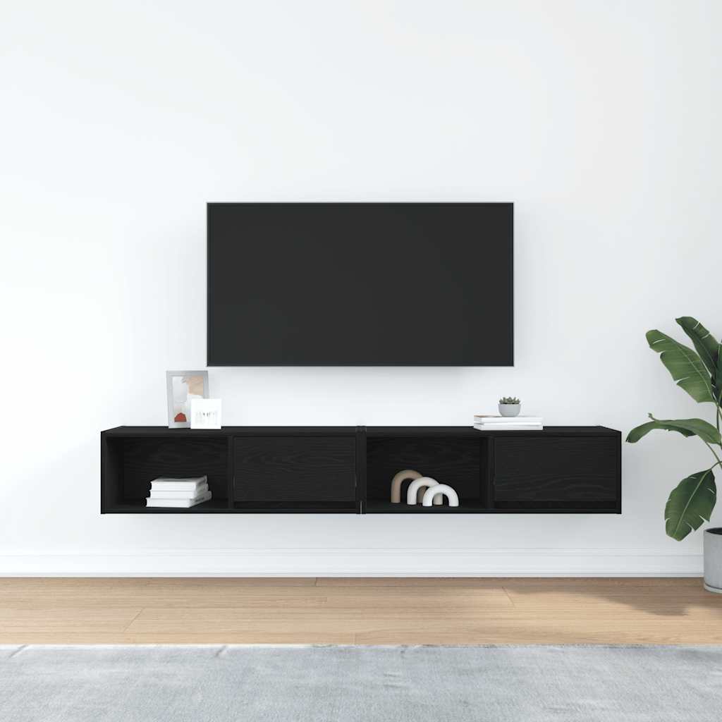 Televizoriaus spintelės, 2vnt., 80x31x25,5 cm, mediena