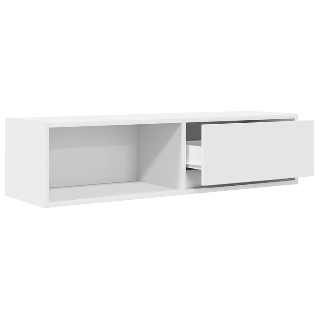 Televizoriaus spintelės, 2vnt., baltos, 100x31x25,5 cm, mediena