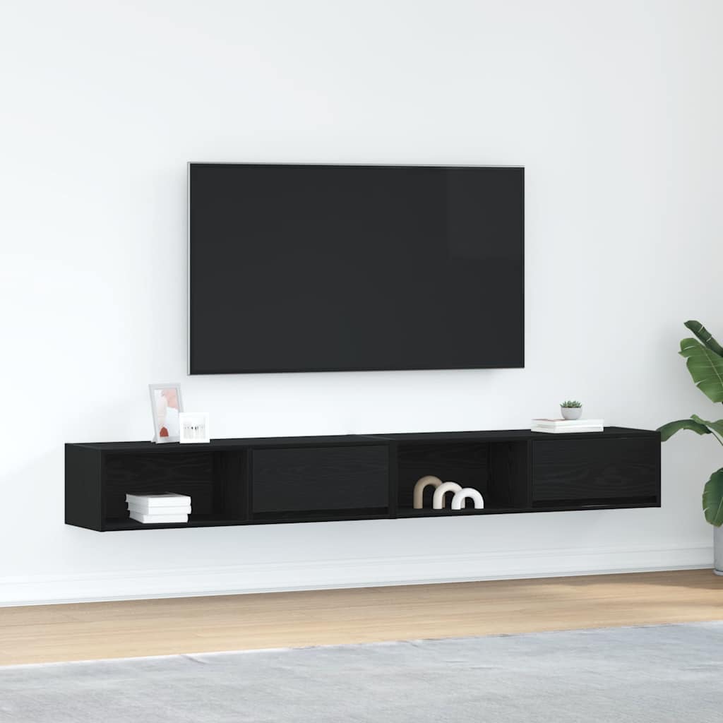 Televizoriaus spintelės, 2vnt., 100x31x25,5 cm, mediena