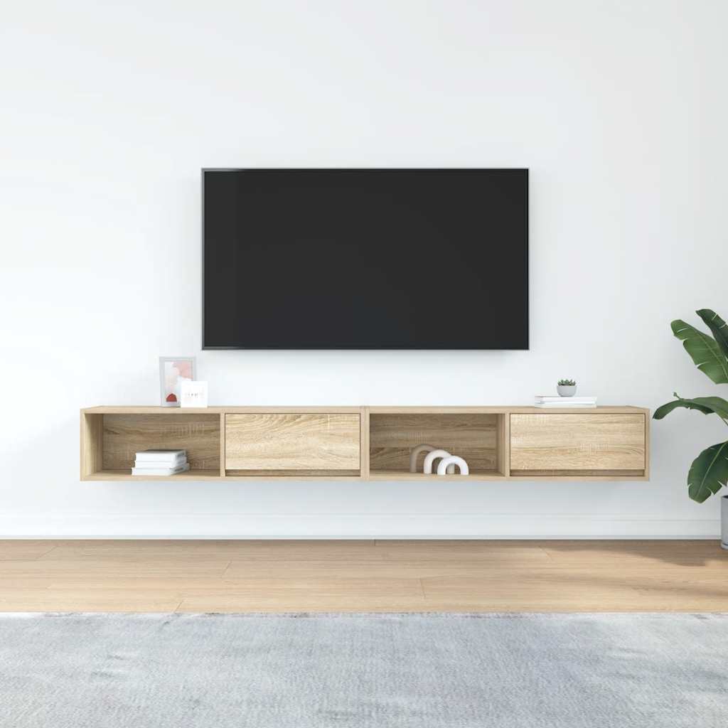 Televizoriaus spintelės, 2vnt., 100x31x25,5 cm, mediena