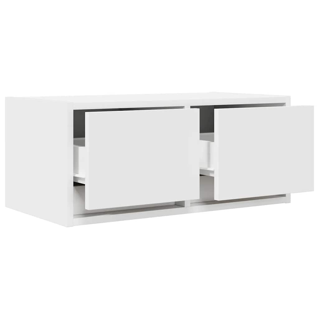 Televizoriaus spintelės, 2vnt., baltos, 60x31x25,5 cm, mediena