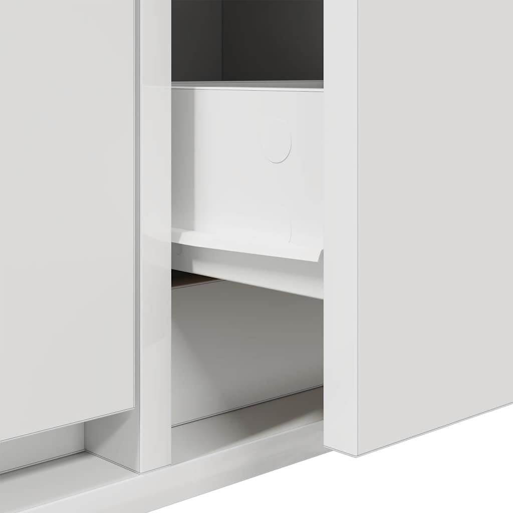 Televizoriaus spintelės, 2vnt., baltos, 80x31x25,5 cm, mediena