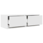 Televizoriaus spintelės, 2vnt., baltos, 80x31x25,5 cm, mediena